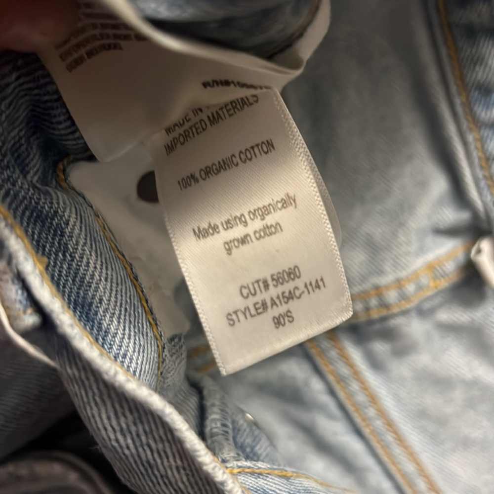 Agolde Light Wash High Rise Ripped Straight Jeans - Picture 4 of 7